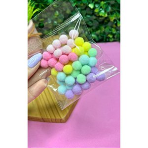 Pompom Mini (1cm) Candy Colors 50 unidades mistas