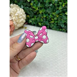 Aplique Emborrachado Laço Minnie Rosa - Unidade