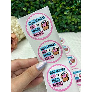 Adesivo de Agradecimento redondo 4x4cm 10und - modelo 11