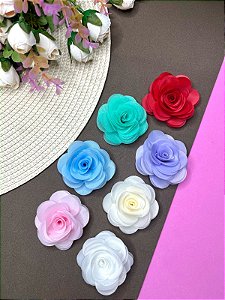 Flor de Organza 5cm - Unidade