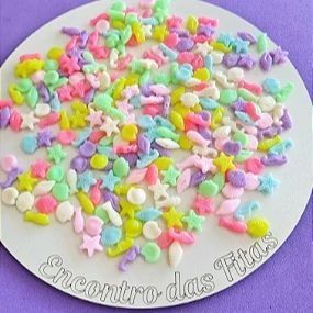 Entremeio Passante Leitoso Animais Marinhos Colorido 20g