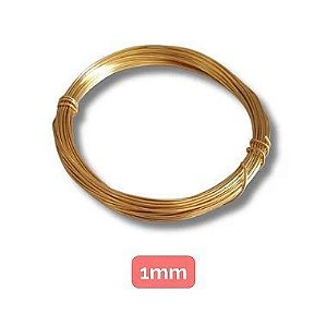 Arame para Artesanato 1mm Dourado -  Metro