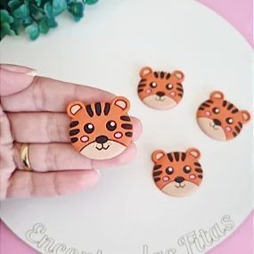 Aplique Emborrachado Tigre Laranja - Unidade