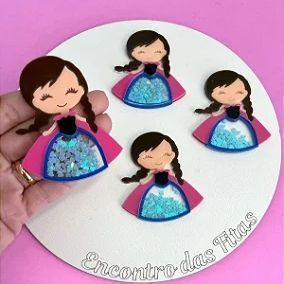 Aplique de Acrílico Princesa Ana (Frozen) 6,5cm - unidade