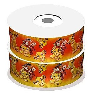 Fita de Gorgorão Estampada Sakura 38mm Rei Leão - metro