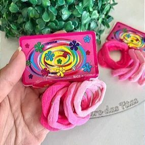 Rabicó (tamanho normal) kit com 6 unidades Colorido Rosa