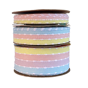 Fita Sinimbu Pesponto Pompom Pontilhado - Cores Candy