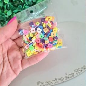 Disco de Fimo Quadrado Cor Forte Sortido - 10g