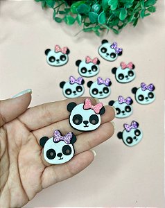 Aplique de EVA Panda com Lacinho - Unidade