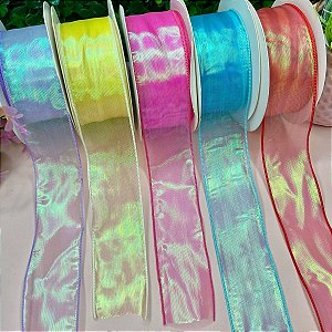 Fita Importada Organza Holográfica 38mm - Metro