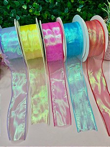 Fita Importada Organza Holográfica 38mm - Metro