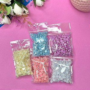 Meia Pérola Irizada Para Colagem 6mm 20g