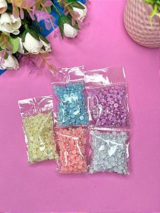 Meia Pérola Irizada Para Colagem 6mm 20g