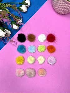 Pompom Baixo P (2,5cm) Base Reta - Unidade
