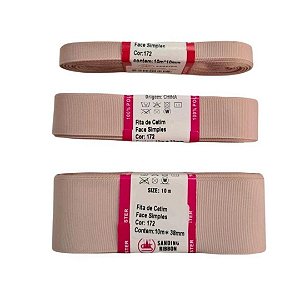 Fita Gorgorão Sanding Lisa Nude 172 1 metro 10mm-N2