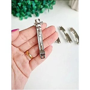 Presilha Prata de 6cm - 10 Unidades