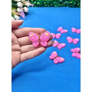 Aplique Emborrachado Borboleta Rosa - Unidade