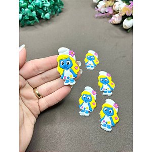 Aplique Emborrachado Smurfette - Unidade