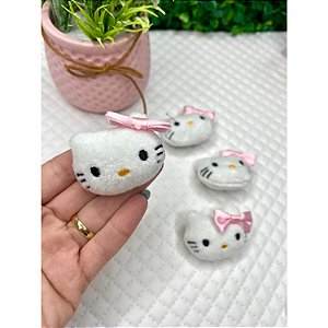 Aplique de Pelúcia Hello Kitty Lacinho Rosa Bebê - Unidade