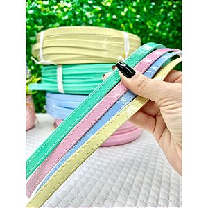 Kit de Tiras de Verniz com Pesponto 10mm - 4 metros