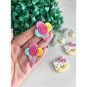 Aplique Emborrachado Balões Coloridos - Unidade