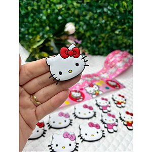 Aplique Emborrachado Hello Kitty Lacinho Vermelho - Unidade