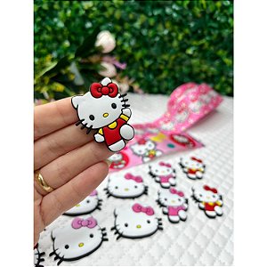 Aplique Emborrachado Hello Kitty Corpinho Vermelho - Unidade