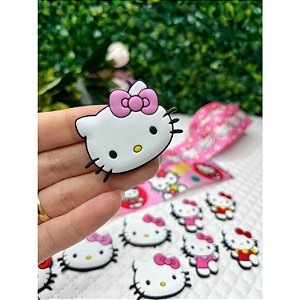 Aplique Emborrachado Hello Kitty Lacinho Rosa Bebê - Unidade