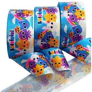 Fita de Gorgorão Estampado Sakura 38mm Bolofofos - Metro