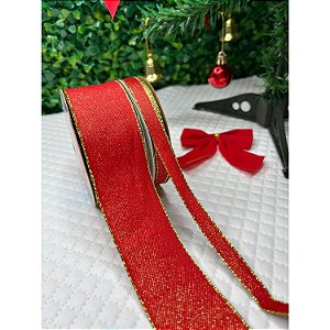 Coleção Natal: KIT Fita Sinimbu Dupla Face (Duas Cores) 38mm + 10mm - 2 metros cada