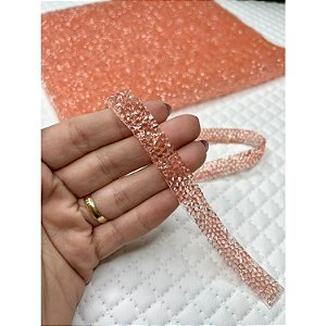 Manta de Strass - Salmão - 1x40cm