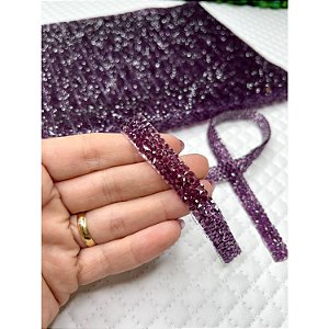 Manta de Strass - Roxo - 1x40cm