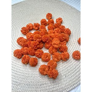 Pompom de Malha (Renda) - 2,5cm - Laranja - Unidade