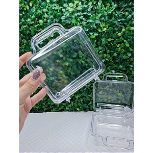 Maletinha de Acrílico Transparente 12x13x7cm - Unidade