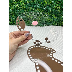 Placa de Acrílico Capivara para Bolsa de Fio de Malha