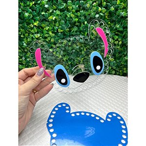 Placa de Acrílico Stitch para Bolsa de Fio de Malha