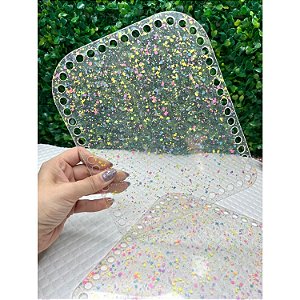 Placa de Acrílico Tradicional para Mochila de Fio de Malha