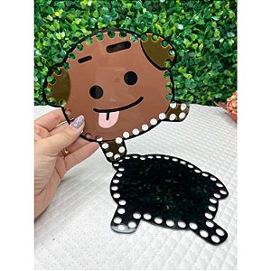Placa de Acrílico BTS Shooky (Suga) para Bolsa de Fio de Malha