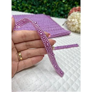 Manta Perolada 1x40cm Lilás - Unidade