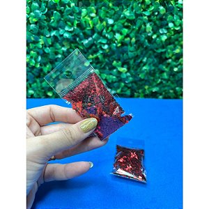 Paetê Mini Coração 10g - Vermelho