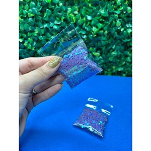 Paetê Mini Coração 10g - Lilás