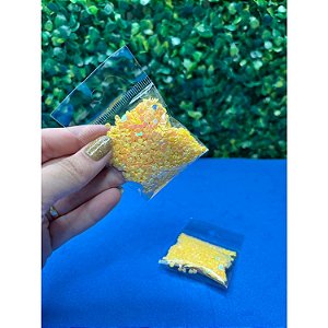 Paetê Mini Coração 10g - Amarelo