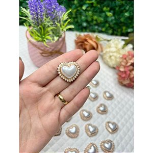 Chaton Coração com Pérola - unidade