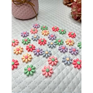 Aplique de Resina Flor Margarida - 5 Unidades Sortidas