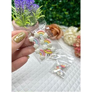 Pingente de Resina Arco Iris - 5 Unidades