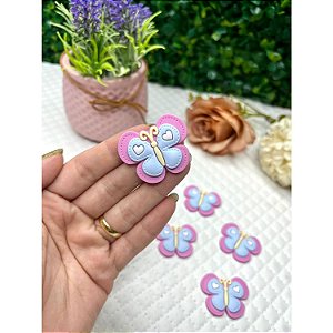 Aplique Emborrachado Borboleta Candy - Unidade