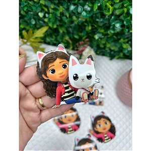 Aplique de Acrílico Curvado para Tiara Gabby e Pandy - Unidade