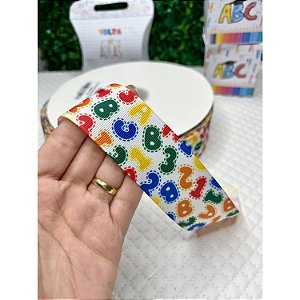 Fita Mili Gorgorão Estampada Escolar ABC 38mm - Metro