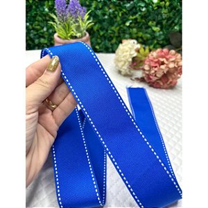 Fita Mili Gorgorão Pespontada Azul Royal 38mm - Metro