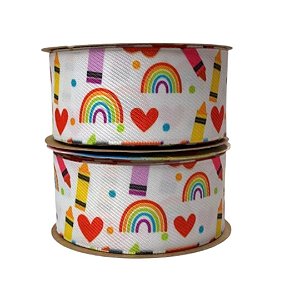 Fita Sinimbu Estampada 38mm - Giz de Cera Escolar - Metro